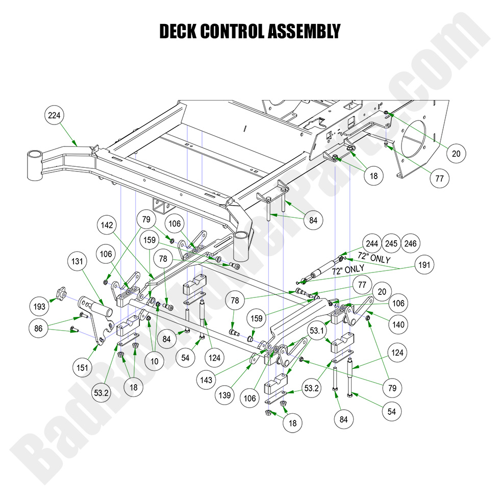 3144 - Bad Boy Mower Parts Lookup > 2023 > Rebel > Deck Control Assembly